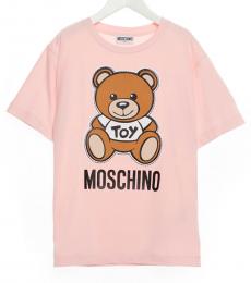 Moschino Little Girls Pink Teddy T-Shirt