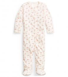 Ralph Lauren Baby Girls Multi Floral Velour Coverall
