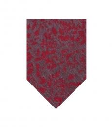 Calvin Klein Charcoal Red Molten Botanic Tie