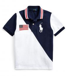 Ralph Lauren Little Boys White Big Pony Mesh Polo