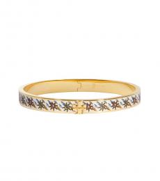 Tory Burch White Kira Printed Enameled Bracelet