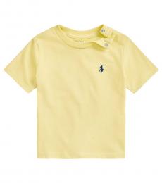 Ralph Lauren Baby Boys Empire Yellow Crewneck T-Shirts
