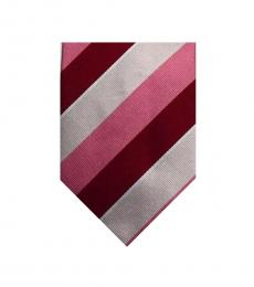 Red Pink Bold Stripes Tie