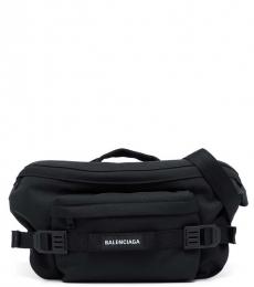 Balenciaga Black Logo Large Crossbody Bag