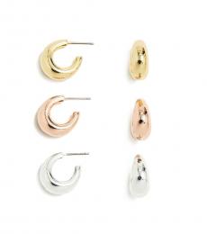 Multi-Color Huggie Stud Earrings Set