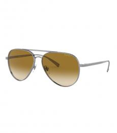 Versace Brown Gradient Aviator Sunglasses