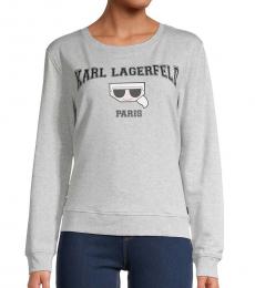 Karl Lagerfeld Light Grey Logo Sweatshirt