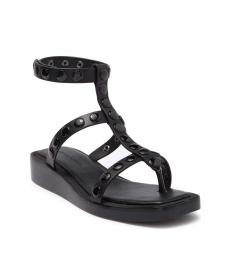 Black Aria Studded Sandals