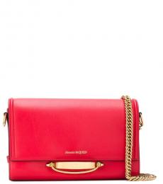 Alexander McQueen Red The Story Medium Shoulder Bag