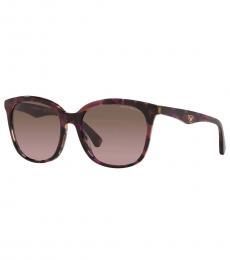 Emporio Armani Purple Square Sunglasses