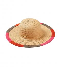 Vince Camuto Natural Multicolor Edge Floppy Hat