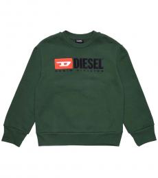 Diesel Girls Green Crewneck Sweatshirt