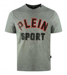 Philipp Plein Grey Block Logo T-Shirt