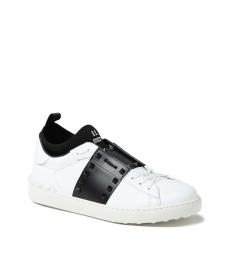 Valentino Garavani White Black Rockstud Sneakers