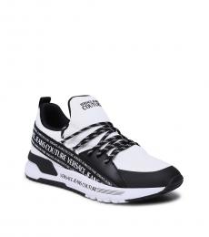 Versace Jeans Couture White Black Dynamic Sneakers