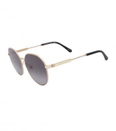 Kate Spade Golden Grey Shaded Round Sunglasses