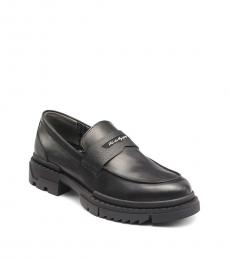 Karl Lagerfeld Black Slip On Loafers