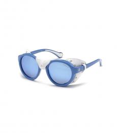 Moncler Blue Round Sunglasses