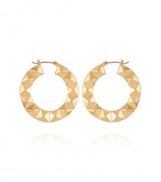 Vince Camuto Golden Studded Hoop Earrings