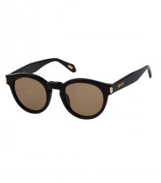 Just Cavalli Black Round Sunglasses