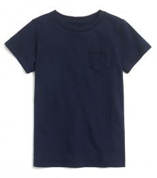 Little Boys Navy Pocket T-Shirt