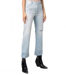 Off-White Light Blue Distressed Jeans