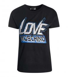 Love Moschino Black Logo T-Shirt