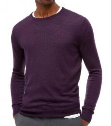 Dark Purple Merino Classic Fit Sweater