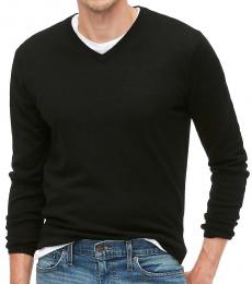J.Crew Black V-Neck Classic Fit Sweater