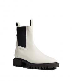 AllSaints White Hayley Slip On Boots