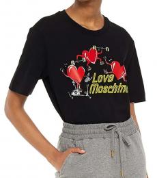 Love Moschino Black Casual Logo T-Shirt