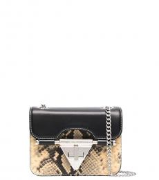 Just Cavalli Natural Snake Printed Mini Shoulder Bag