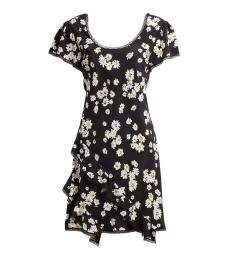 Coach Black Floral Print Dress