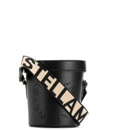 Stella McCartney Black Perforated Small Bucket Bag