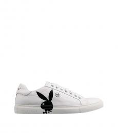 Philipp Plein White Low Top Bunny Sneakers