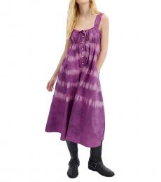 Coach Purple Tie Dye Print Dress