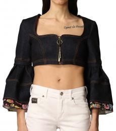 Versace Jeans Couture  Cropped Top With Zip