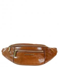 Michael Kors Brown Mott Convertible Large Crossbody Bag