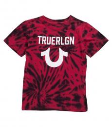 True Religion Boys Red Tie Dye T-Shirt