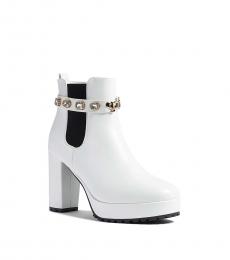 Juicy Couture White Studded Peny Boots