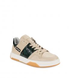 Roberto Cavalli Off White Low Top Sneakers