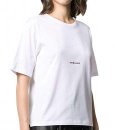 Saint Laurent White Crewneck T-Shirt
