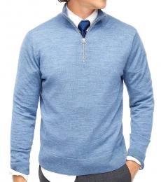 Blue Half Zip Sweater