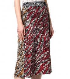 Multicolor Colette Silk Floral Dressy Wrap Skirt
