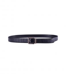 Dolce & Gabbana Black Shiny Buckle Belt