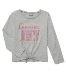 Juicy Couture Little Girls Grey Embellished Top
