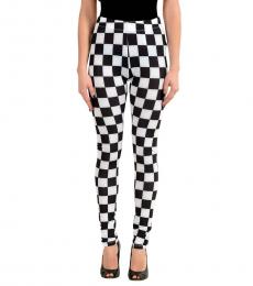 Versus Versace BlackWhite Check Print Stretch Leggings
