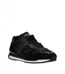 Black Sequins Embellished Sneakers