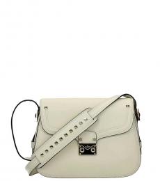 Valentino Garavani Beige Studded Strap Medium Crossbody