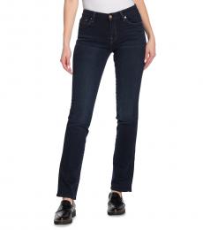 7 For All Mankind Dark Blue Kimmie Straight Leg Jeans